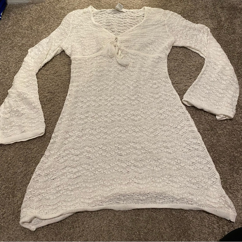 House of Harlow white crochet dress